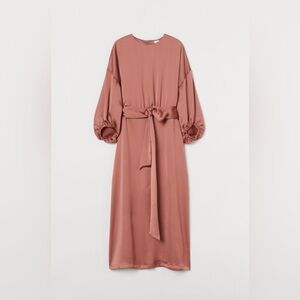 H&M Long Sleeve Dress in Rust